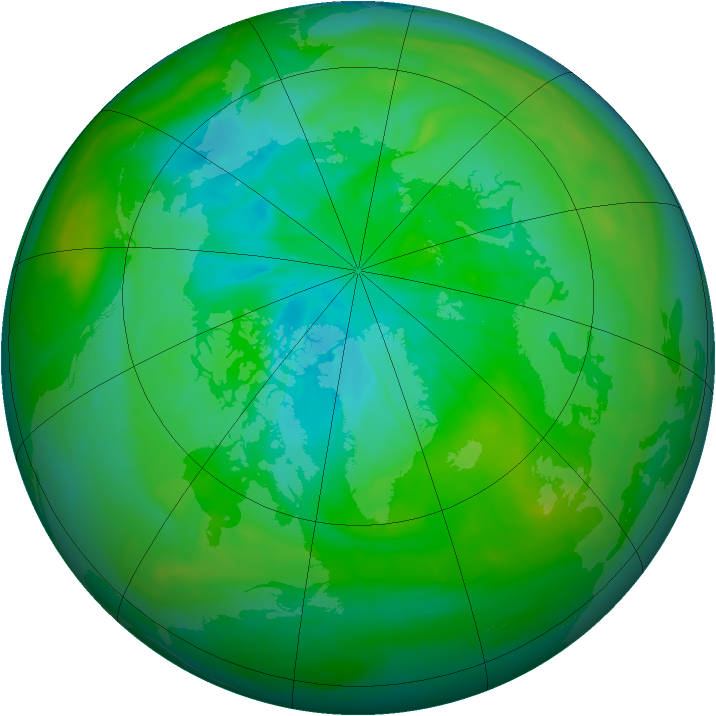 Arctic ozone map for 02 August 2014